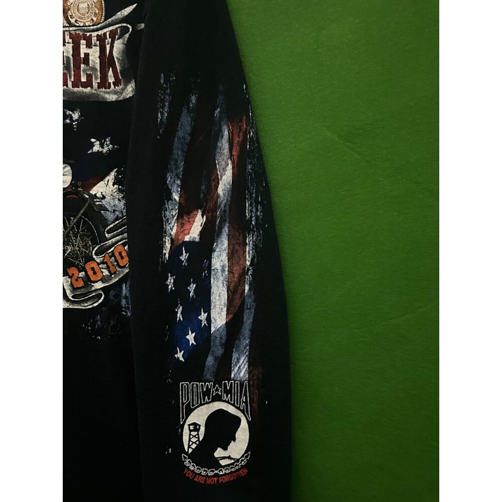 POW MIA Cripple Creek Colorado CO LS T-Shirt 2010 Salute to American Veterans - Picture 3 of 9